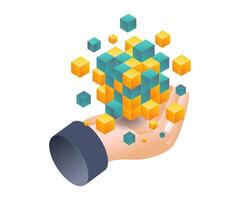 Empowering Yourself with Blockchain Technology vector