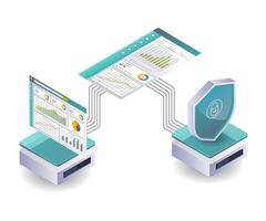 Data Visualization for Effective Server Security Analysis vector
