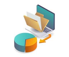 Calculating Percentage of Data Stored on Server Computers vector