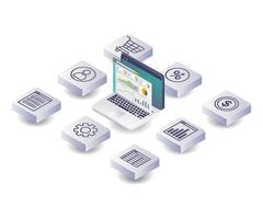 Computer Data Management for Business Analysis vector