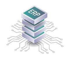 Optimizing Business Performance with ERP Database Solutions vector