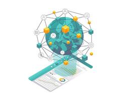 Business Network Data Analysis Management vector