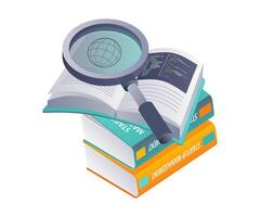 Exploring Information through Reading Books vector