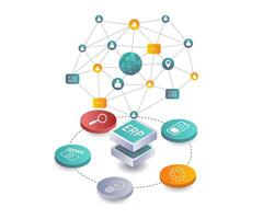 ERP Database Strategies for Business Network Expansion vector