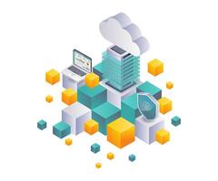 Cloud Server Security Analysis in Blockchain Networks vector