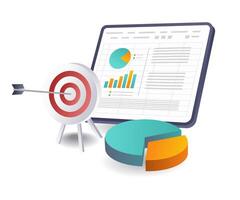 Analyzing Business Data Development Targets vector