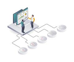 Analyzing Business Development Insights and Trends vector
