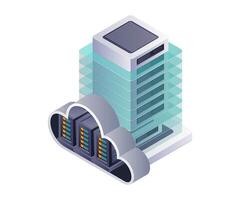 Cloud Server Data Security Management vector
