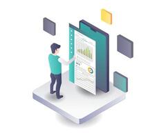 Smartphone Applications for Professional Data Analysis vector