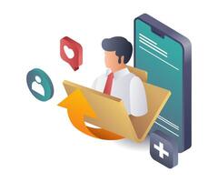Personal Data Protection in Mobile Apps vector