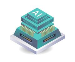 Artificial Intelligence in Data Server Systems vector