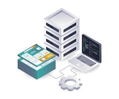 Optimizing Web Application Performance with Server Hosting vector