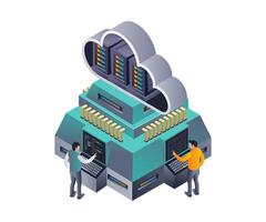 Big Data Maintenance Teams in Cloud Server Environments vector