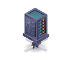 Optimizing Server Networks isometric illustration vector