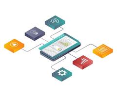 Analyzing Business Network Strategies with Smartphone Technology Applications vector