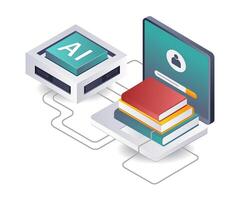 Applications of Artificial Intelligence in Education vector