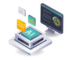 Artificial Intelligence in Data Science vector