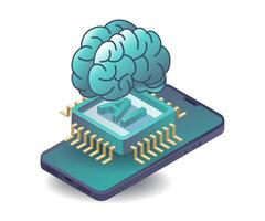 Artificial Intelligence in Smartphone Apps vector