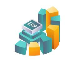 ERP application for business development vector