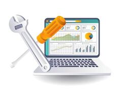 Improving Business Investment Development Analysis vector