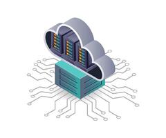 Cloud server system technology network vector