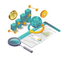 Global Business Development Data Analytics vector