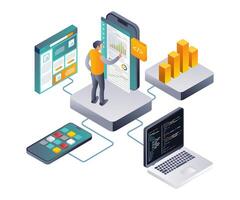 Data Analysis Strategies for Web Application Development vector