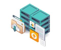 Network Server Data Transaction Management vector