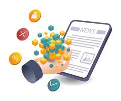 Latest Insights into Blockchain Technology vector