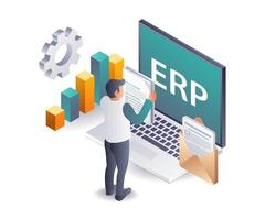 Business Network Development with ERP Systems vector