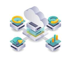 Innovation in Digital Analysis for Cloud Server Management vector