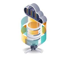 Cloud Server Database Technology Systems vector