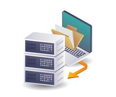 Optimizing Data Transfer Performance Between Computer and Server vector