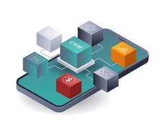 Business Network Expansion with CRM Systems vector