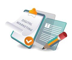 Concept Digital Marketing Strategies for Content Creators vector