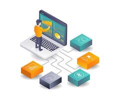 Business Growth Analysis Data Insights and Strategies vector
