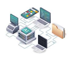 Collaborative Networks in Smartphone App Development vector