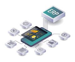 Analyzing ERP Applications for Business Network Development vector