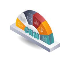 CRM System Management for Business Growth vector