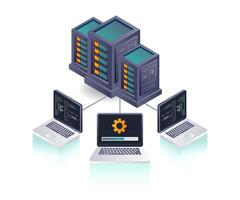 Computer Network Server Data Technology vector