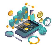 Analyzing Business Development Data for Startups vector