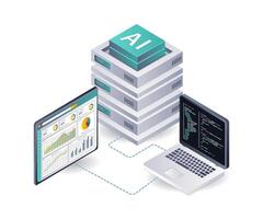 AI Data Analytics for Server System Management vector