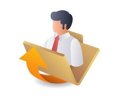Securing Personal Business Data in Computer Folders vector