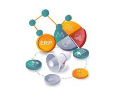 ERP System Campaign for Business Developers vector