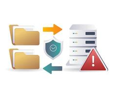 Security Alerts for Transactions on Cloud Servers vector