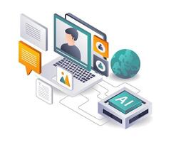 Efficient Content Generation with AI vector
