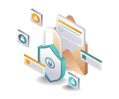 Email Transaction Security in Business Digital Communication vector