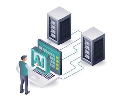 Improving Servers through AI Applications vector