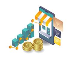 Analysis of Online Business Transactions Using Technology vector