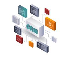 Managing CRM Systems to Drive Business Growth vector